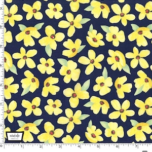 Breezy Blooms in Navy for Michael Miller Fabrics (Yards or bolt)