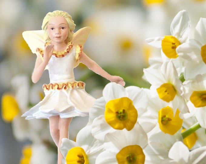 NIB Retired Narcissus Flower Fairy Figurine Cicely Mary Barker Flower