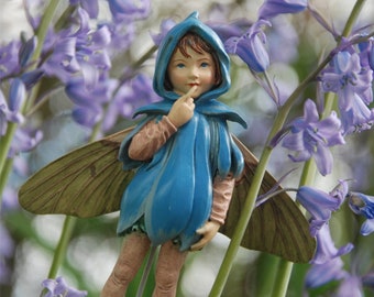 NIB Retired Scilla Flower Fairy Figurine, SERIES VII ~ Cicely Mary Barker Flower Fairies Collectibles ~ Fairy Garden Accessories