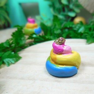 Fairy Accessory Rainbow Unicorn Poop ~ Miniature Garden Accessories ~ Fairy Garden Figurine and Supplies ~ Rainbow Miniatures for Fairies