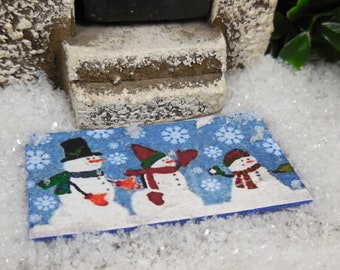 Snow Covered Christmas Stone Bridge Fairy Garden Christmas Miniature