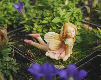 Miniature Spring Flower Fairy Girl ~ Spring Fairy Garden Figurines & Accessories ~ Princess Themed Centerpieces and Party Decor