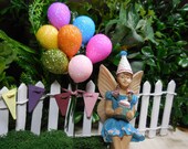 Miniature Birthday Glitter Balloons Fairy Garden Accessories Birthday Party Dollhouse Minis Craft Supplies