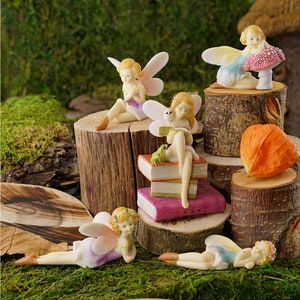 Sleeping Princess Garden Fairy Figurines ~ Miniature Fairies for Garden ~ Fairy Garden Supplies and Accessories ~ Fairy Home & Garden Decor