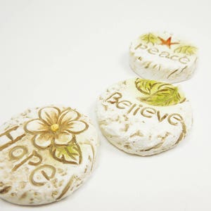 Fairy Inspiring Quote Stepping Stones ~ Miniature Faux Stone Pathway ~ Miniature Garden Landscaping ~ Fairy Garden Supplies & Accessories