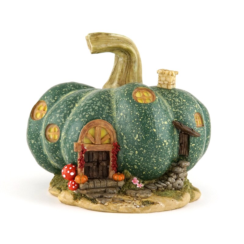 Feengarten-Haus Aus Kunstharz – Niedliche Kürbis-Hütte Für Miniatur-Gärten & Terrarien