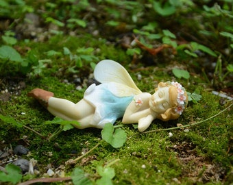 Sleeping Princess Garden Fairy Figurine ~ Miniature Fairies for Garden ~ Fairy Garden Supplies and Accessories ~ Fairy Home & Garden Decor