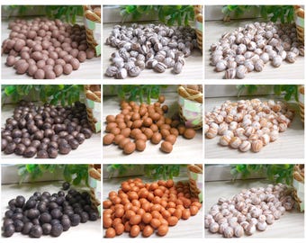 Caramel Miniature Colored Easter Eggs ~ Polymer Clay ~ Spring Fairy Garden Accessories ~ Dollhouse & Easter Egg Hunt Craft Supplies