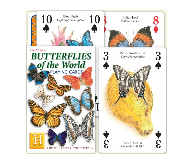 Famous Butterflies of the World Playing Cards ~ Insect Card for ...