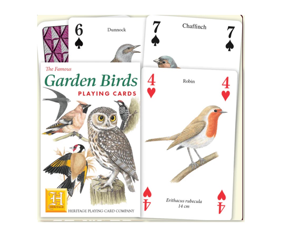 Famous Garden Birds Playing Cards ~ Bird Card for Scrapbooking ...