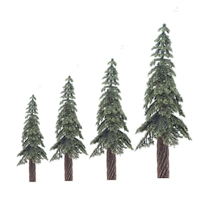 Alberi di pino ponderosa in miniatura ~ Accessori per giardini delle fate, terrari e case delle bambole ~ Piante e fiori botanici artificiali in mini diorama