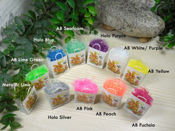 Mini Holo White Easter Grass Basket Filler Spring Fairy Garden Accessories  Easter Basket Dollhouse Accessories & Craft Supply 