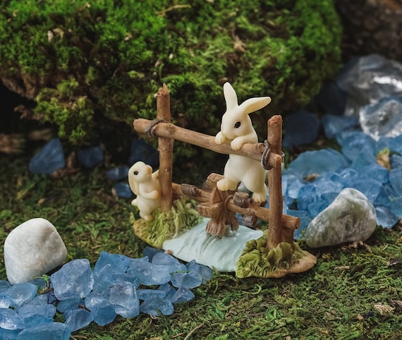 Mini Bunny Rabbit Fairy Girl Garden Decor Miniature Figurine Dollhouse Accessory Mini Bunny Rabbit Fairy Girl Garden Decor Miniature Figurine Dollhouse Accessory