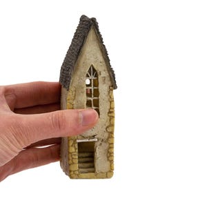 MICRO maison de ville médiévale miniature pour fées ou gnomes ~ accessoires de jardin féeriques de forêt boisée ~ terrarium et mini figurines de jardin