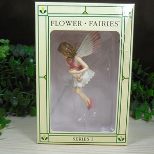 Figurina di fata dei fiori di ciliegio selvatico, serie I ~ Cicely Mary Barker Flower Fairies da collezione ~ Decorazioni per l'albero di Natale
