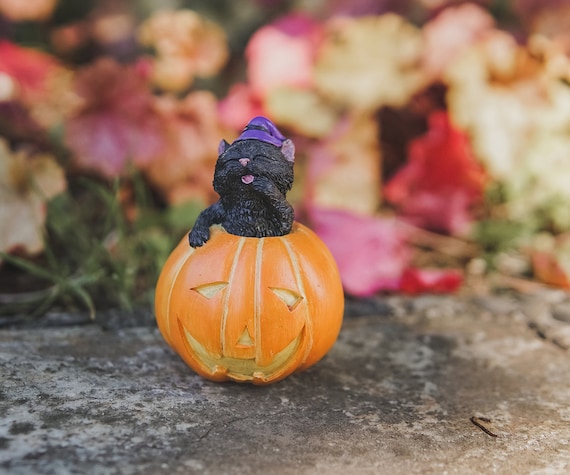 Dollhouse Halloween Fairy Garden Miniature Jack O Lantern LED Lights