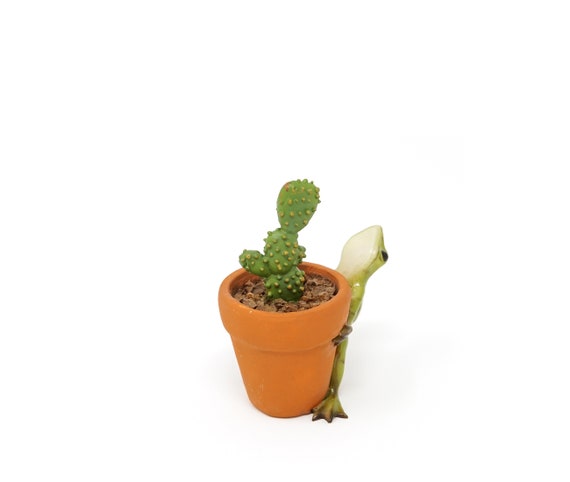 Feengarten-Figur „Frosch Auf Buch“ – 5,1 Cm, Handbemalt, Für Terrarium & Miniatur-Garten