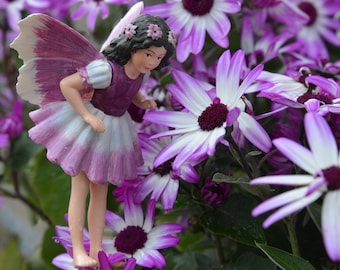 Heliotrope Flower Fairy Figurine ~ Cicely Mary Barker Flower Fairies Collectibles ~ Fairy Garden Accessories ~ NIB Retired