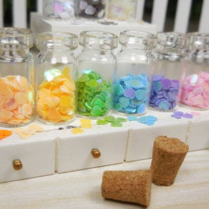 Miniature Heart Confetti in 14 Metallic Colors ~ Valentine's Day Fairy Garden Accessories ~ Dollhouse Valentine Table Scatter
