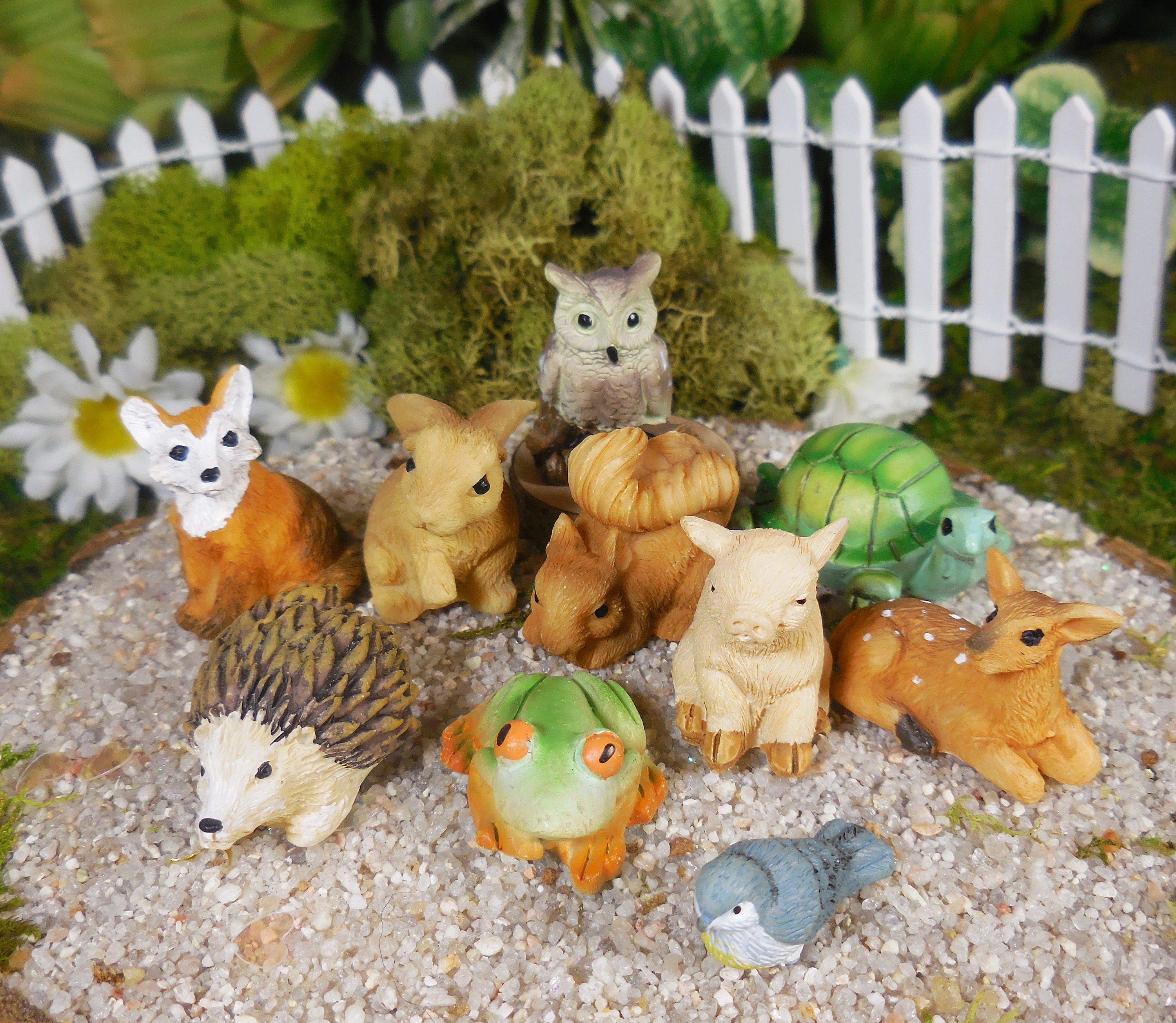 Animals for Fairy Gardens Fairy Garden Forest Animals Set Etsy