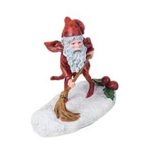 Fairy Garden Santa's Elf Figurine ~ Christmas Village Miniatures ~ Holiday Santa Claus Diorama Supply & Winter Crafts ~