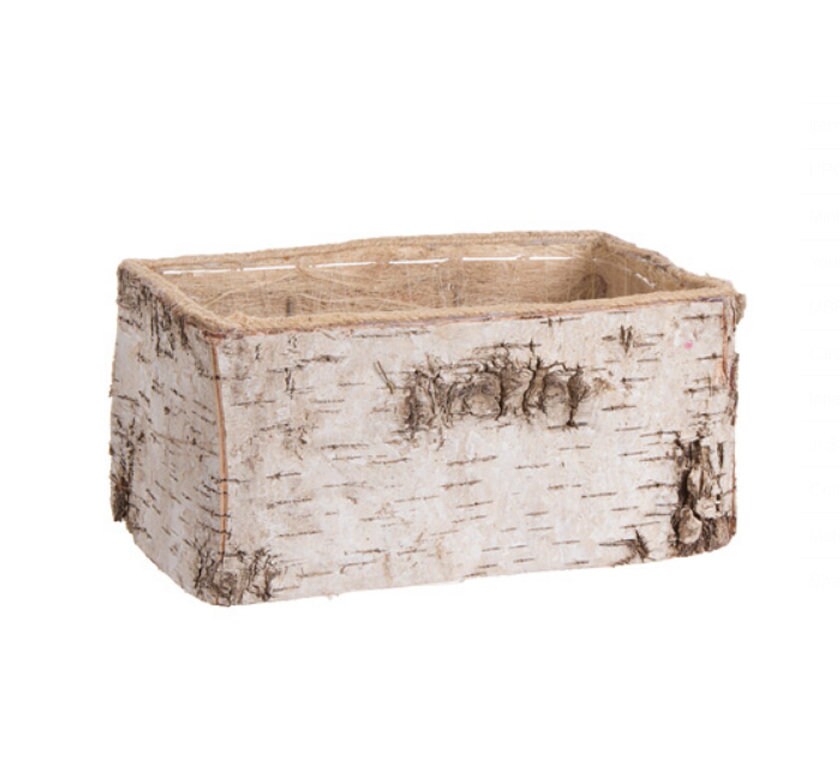 Faux Birchwood Fairy Garden Planter Box Small Artificial 50