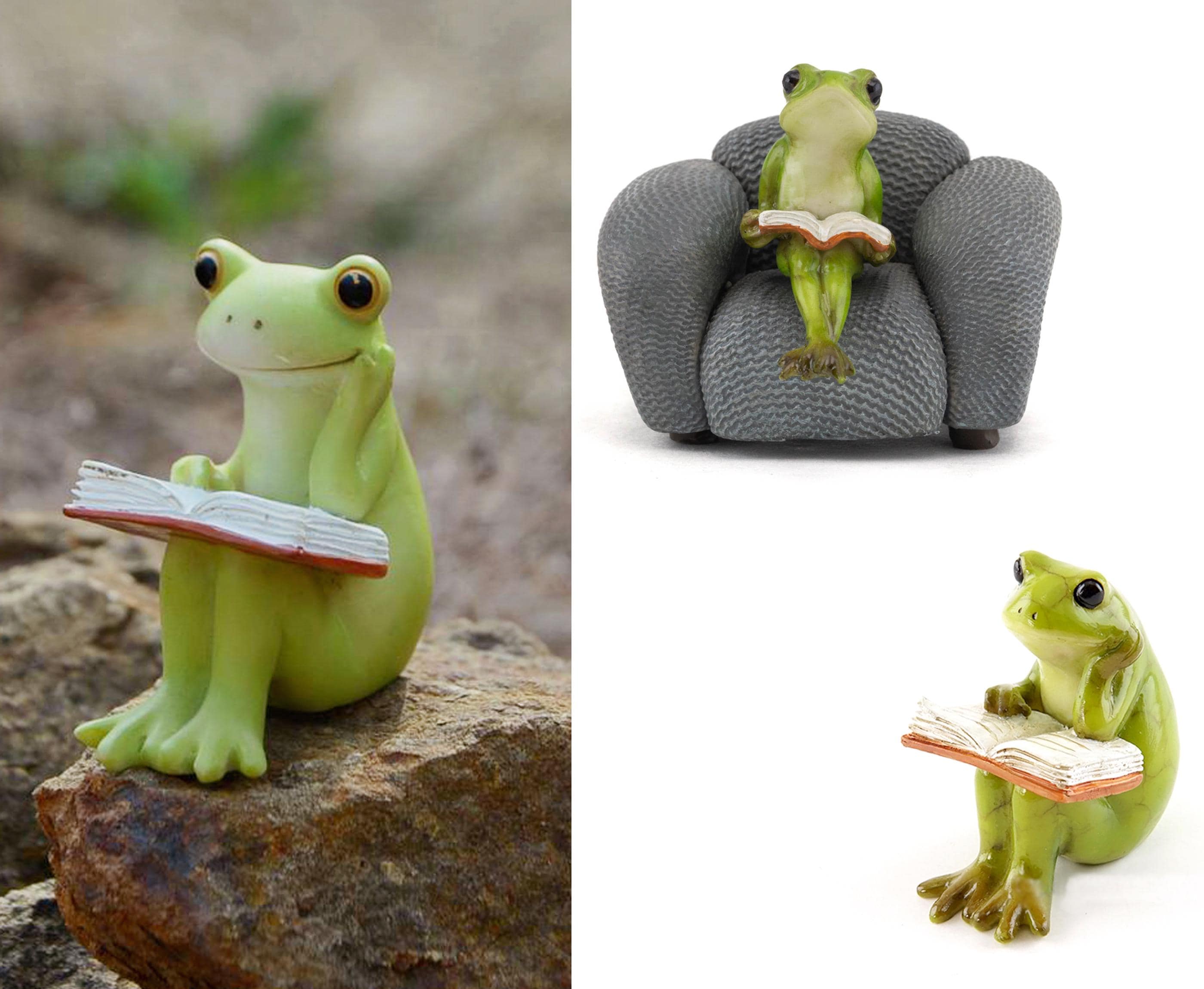 Miniatura giardino delle fate rana Figurina- Vita semplice