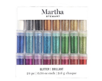 Martha Stewart fijne glitterset in 24 kleuren, knutselspullen