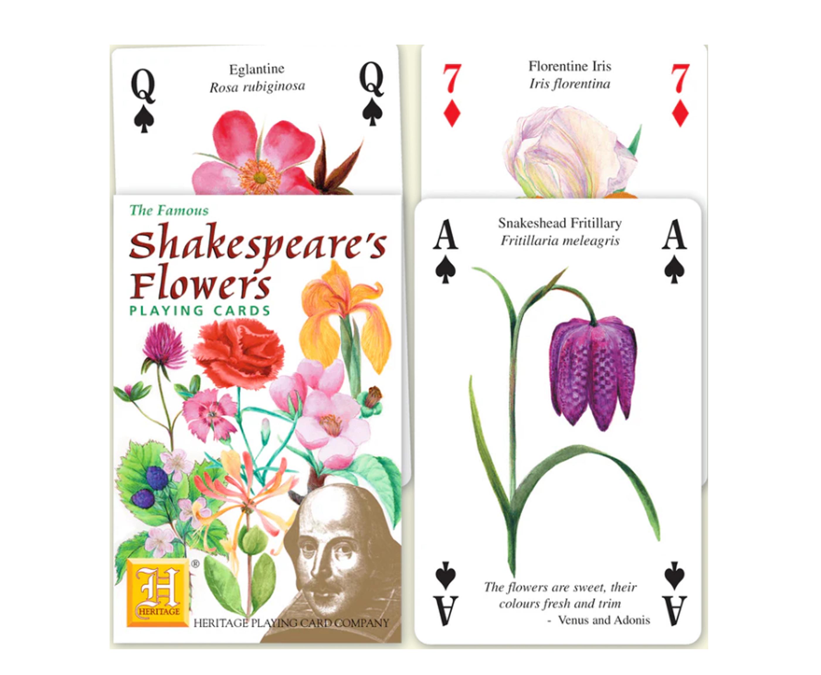 Shakespeares Flowers Playing Cards