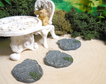 Miniature Assorted Stepping Stones ~ Dungeons & Dragons Themed Fairy Garden, Terrarium and Dollhouse Accessories ~  Diorama Mini Gardening