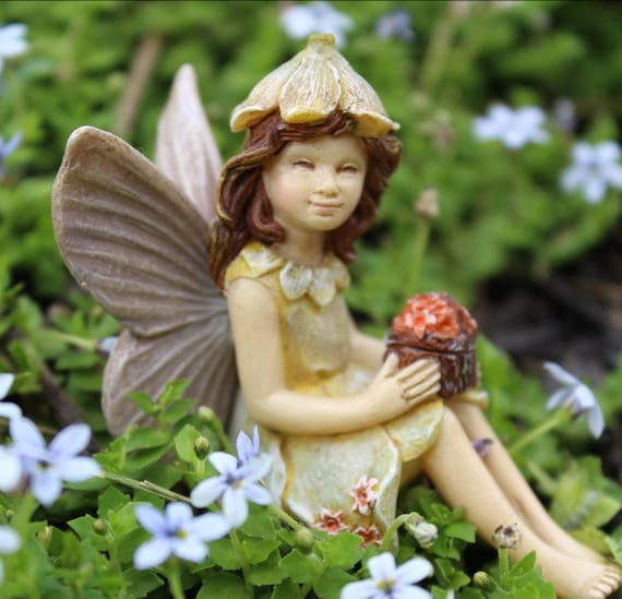 Fall Harvest Fairy Figurine Miniature Flower Fairies For