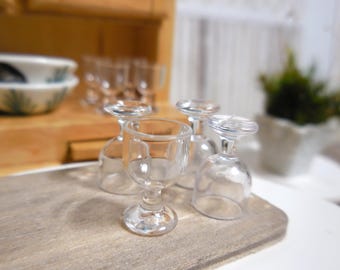 LOGOFUN 40 Bicchieri Da Vino In Miniatura Per Casa Delle Bambole – Scala 1:12, Calici In Resina, Accessori Cucina In Miniatura