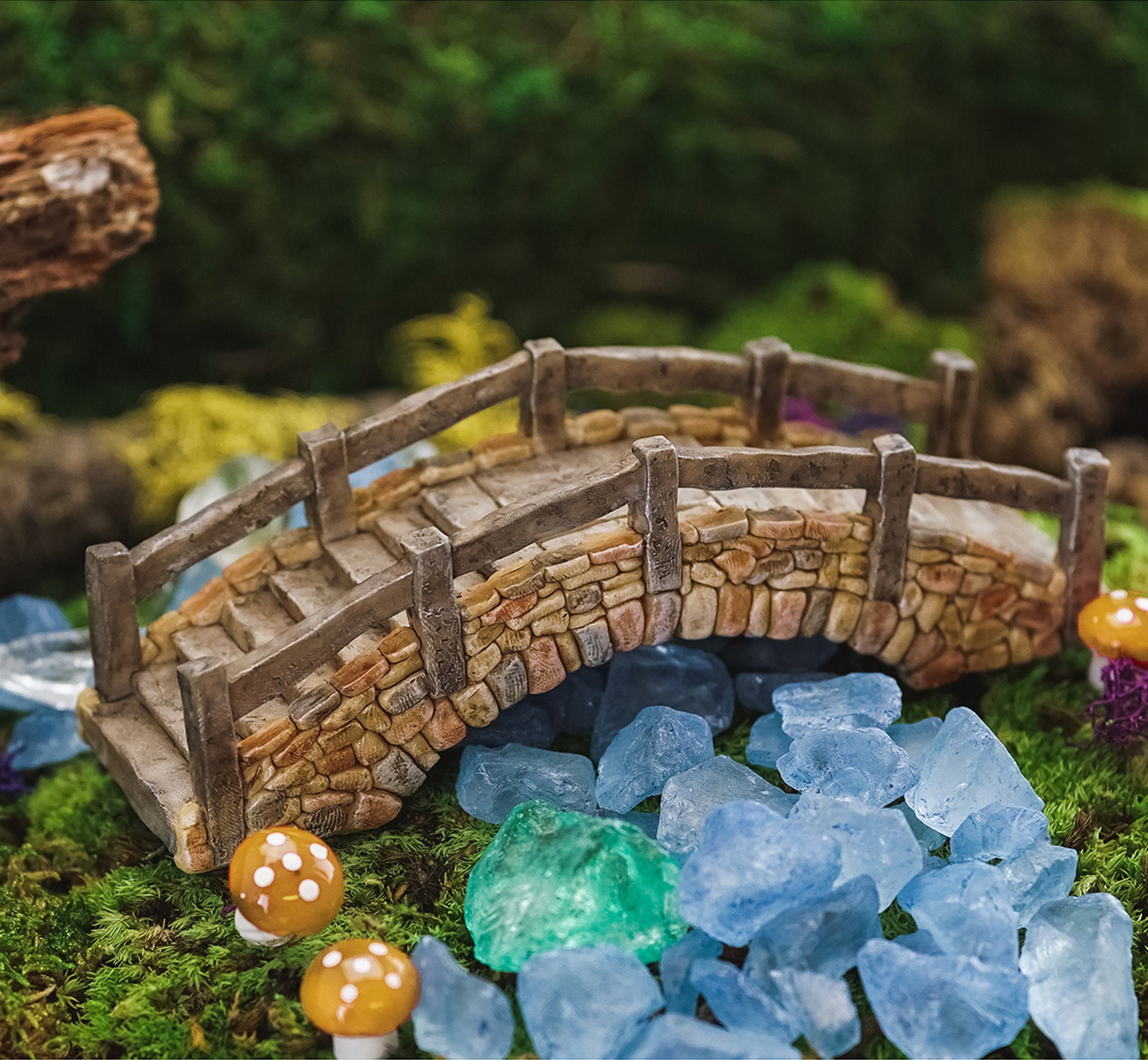 Fairy Garden Miniature Cobblestone Bridge Terrarium Etsy