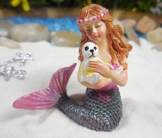 Miniature FAIRY GARDEN Figurine ~ Mini Shell Sleeping SEA Mermaid Baby ~ NEW Miniature FAIRY GARDEN Figurine ~ Mini Shell Sleeping SEA Mermaid Baby ~ NEW