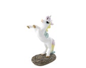 Fairy Garden Baby Unicorn Style 2 Miniature Rainbow Unicorn Figurine for Gardens Terrarium Miniatures Unicorn Party Decor Gifts
