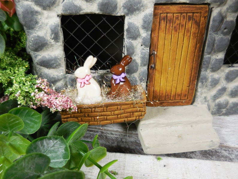 Miniature Chocolate Easter Bunny in Milk or White | Etsy
