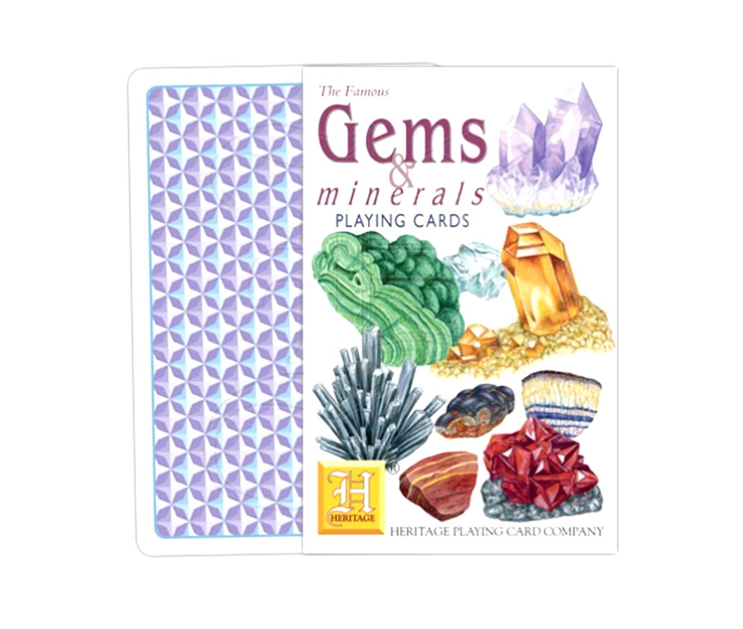Famous Gems & Minerals Playing Cards Gemstone Cards for Scrapbooking ...