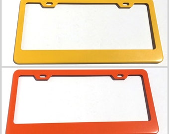 Powder Coat ORANGE o Giallo Acciaio Inossidabile Telaio targa