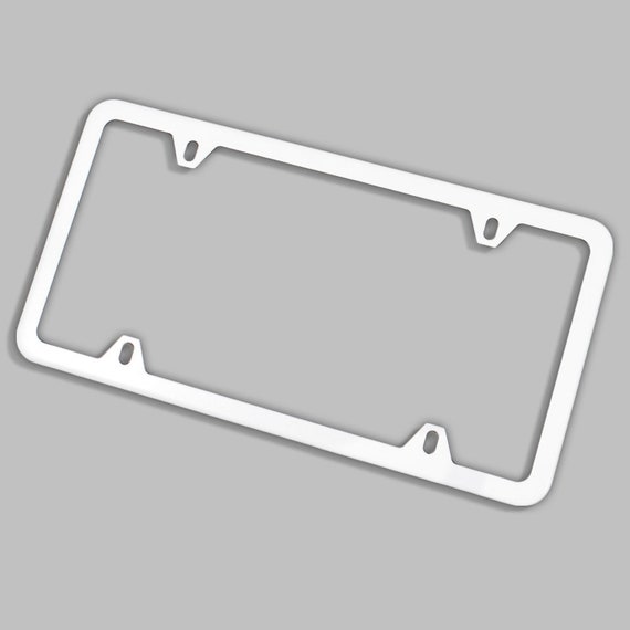 Carbon Fiber License Plate Frame - 2 Holes with Smoked Cover - Gloss Finish