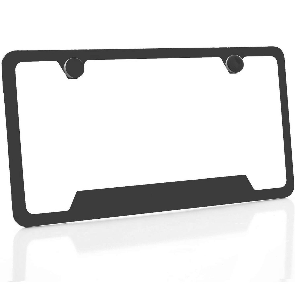 Powder Coated Matt Black Stainless Steel License Plate Frame Etsy