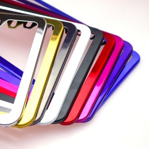 2 Hole Slim Color Powder Coated Stainless Steel License Plate Frame Car Vehicle Fits All Car & Model No Rusty Hand Coated image 2