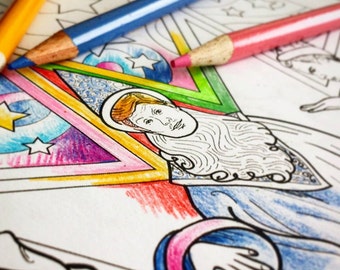 Workaholics Art Print , funny adult coloring sheet pdf ,  printable instant download