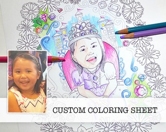 princess sofia custom funny coloring sheet , children's party, giveaway, grandparents gift, portrait