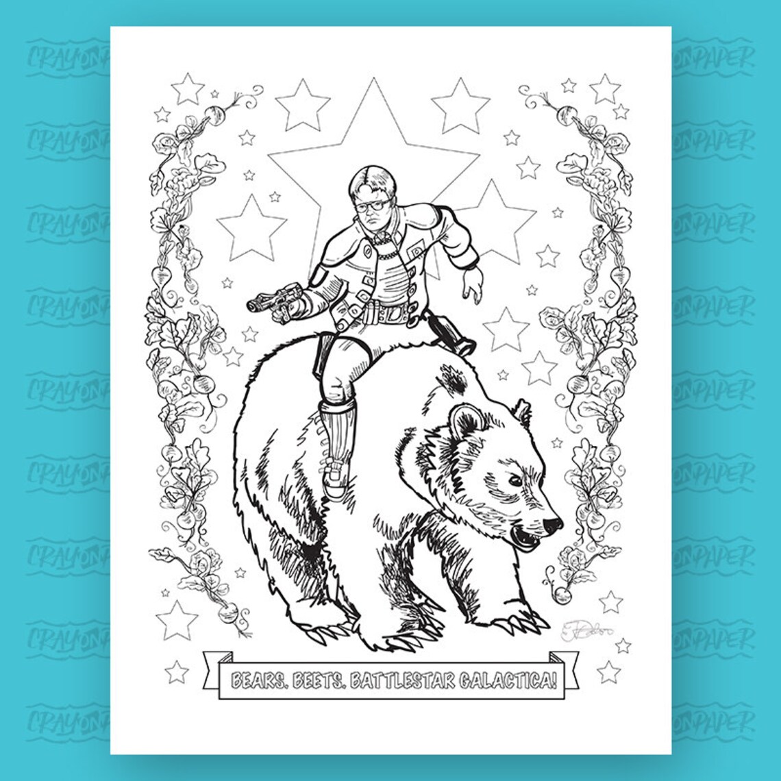 The Office Dwight Funny Printable Pdf Adult Coloring Sheet / Dwight ...