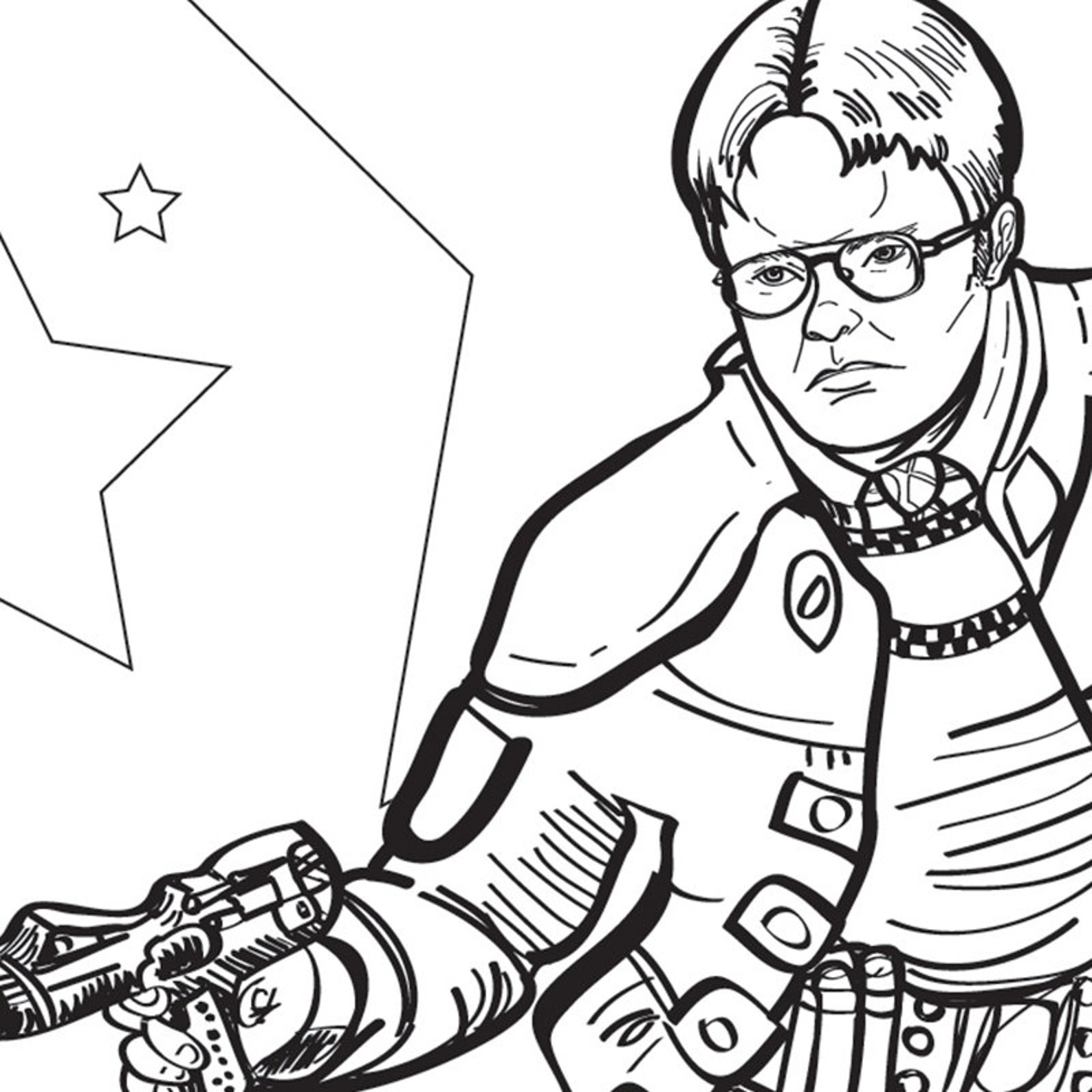 The Office Dwight Funny Printable Pdf Adult Coloring Sheet / Dwight ...
