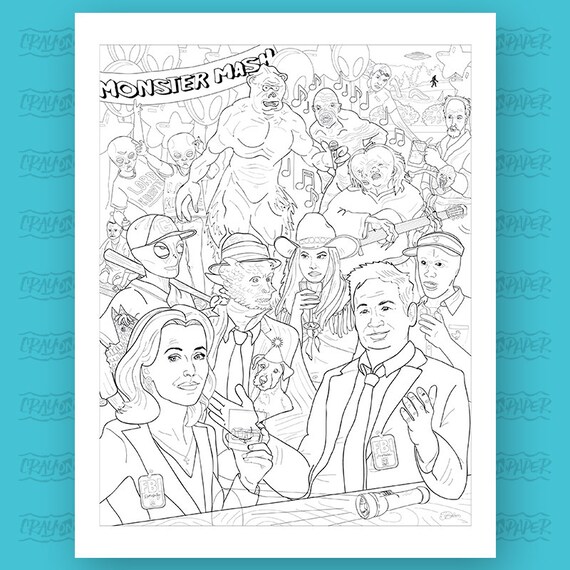 Download X Files Art Print Adult Coloring Sheet Xfiles The X Files Etsy