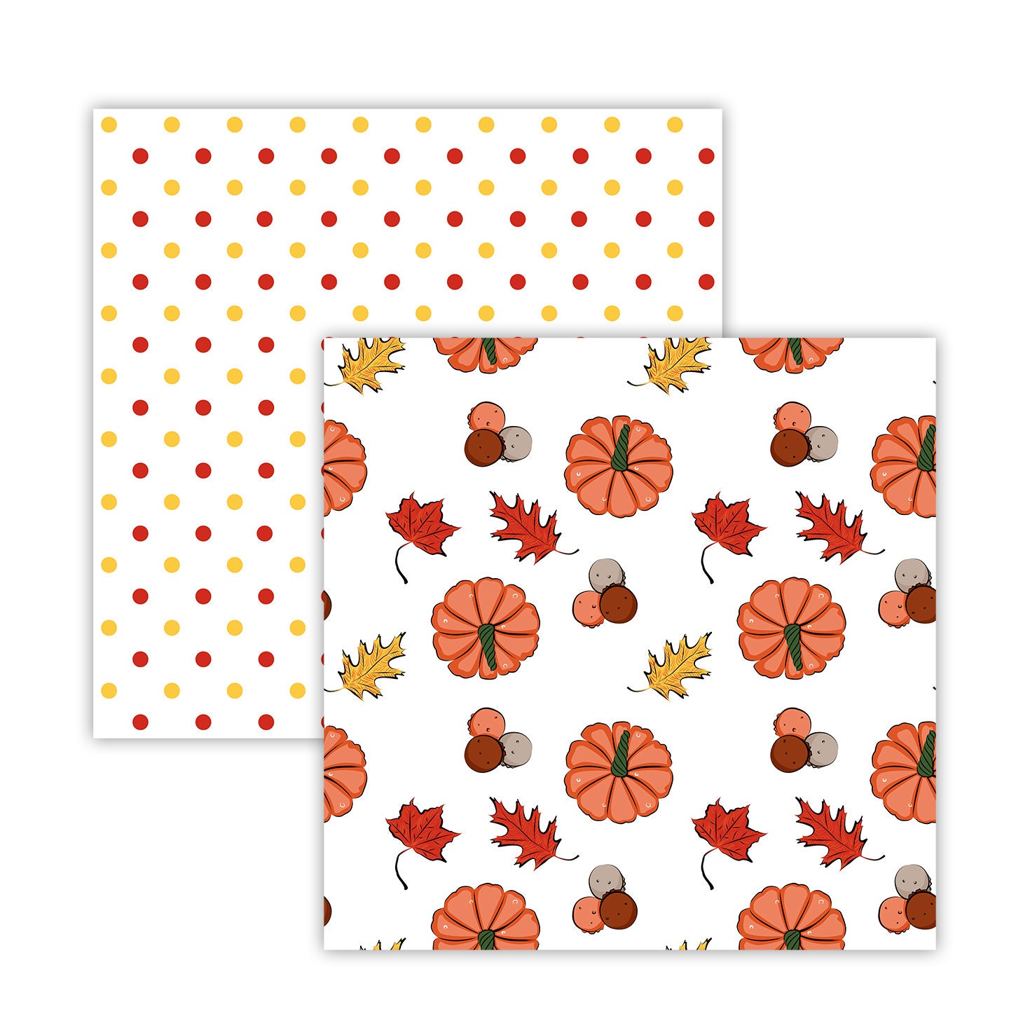 Autumn digital paper Fall Paper Printable Paper Pack Seamless Etsy