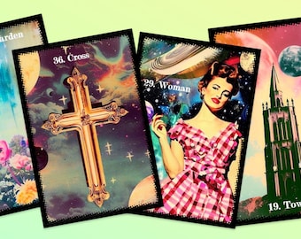 Lenormand kolaż sztuka vintage