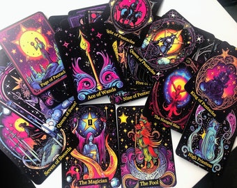 Talia Tarota w stylu neonowo-gotyckim