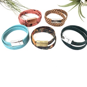 Double Wrap diffuser cork bracelets